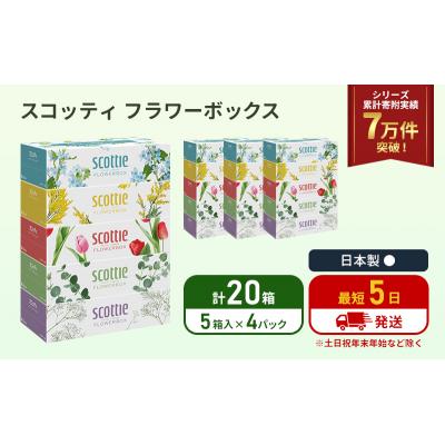 ふるさと納税 岩沼市 ティッシュ スコッティ フラワーボックス 20箱 (5箱×4P) [No.5704-1125] |  | 01