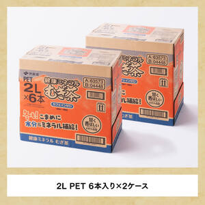 【定期便】伊藤園 健康ミネラル むぎ茶 2L×6本×2ケース PET 3ケ月定期便【お茶 麦茶 ムギ茶 飲料 ソフトドリンクお茶 備蓄お茶 ペットボトルお茶 カフェインゼロ カロリーゼロ 全3回お茶 