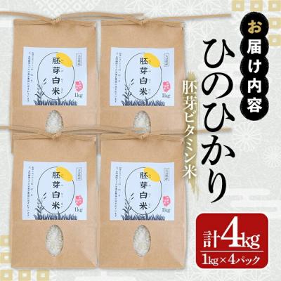 ふるさと納税 宇佐市 大分県産ひのひかり 胚芽ビタミン米(1kg×4パック)【107800302】【お米の鈴木】 |  | 03