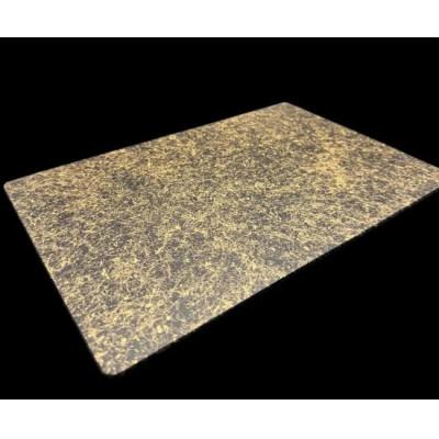 ふるさと納税 高野町 ガラスプレート S(D)　乱糸(マット仕上げ)漆黒