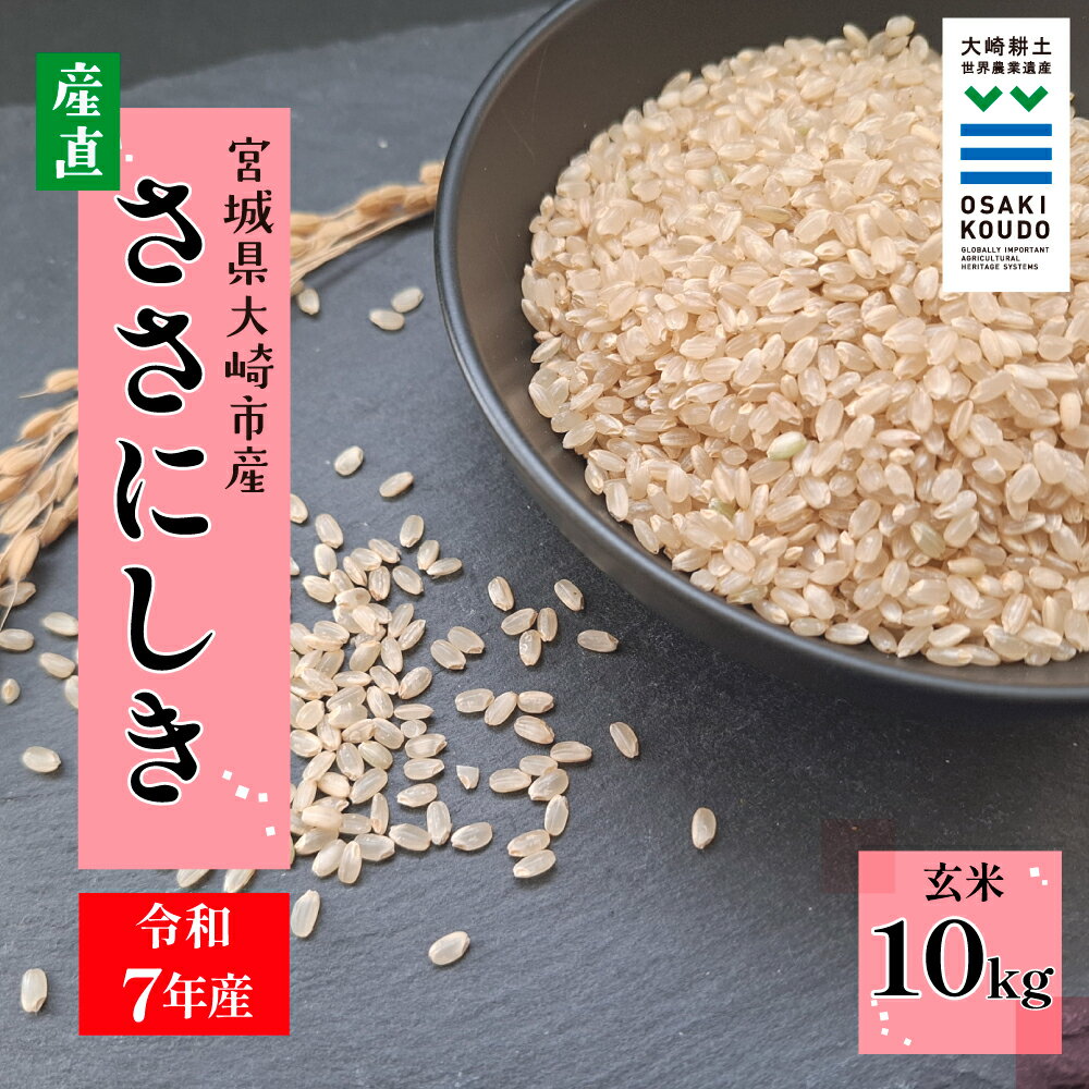 【ふるさと納税】【令和7年産】宮城県大崎市古川産 ササニシキ〈玄米〉10kg｜自然の恵みをまるごと味わう幻の米