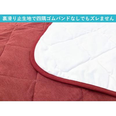 ふるさと納税 泉大津市 置くだけ簡単 やわらかくて気持ちいい　優しい温もり　敷パッド　100×200cm　ボルドー |  | 02