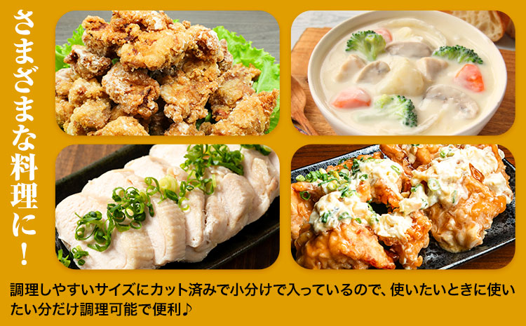 【3ヶ月定期便】 九州産若鶏もも肉（310g×8袋）・むね肉（600g×7袋）セット  鶏肉 お肉 モモ肉 もも肉 ムネ肉 むね肉 2種類 小分け 冷凍 九州産 国産 熊本県 菊池市 送料無料《お申込