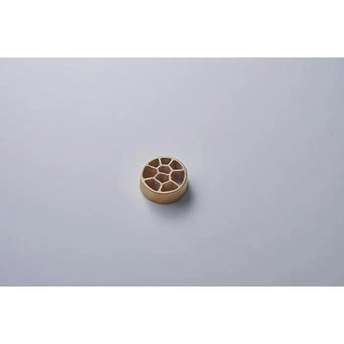 花をみずみずしく長持ち！銅合金製 針のない剣山と金属釉 水盤のセット（Voronoi Sサイズ）