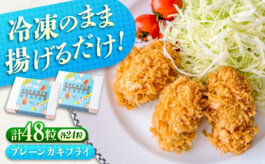 冷凍 カキフライ  (プレーン 計48粒)  広島県産 冷凍カキフライ 広島牡蠣 牡蠣 かき カキ  料理 簡単 魚介類 海鮮 ギフト 広島県福山市/クニヒロ株式会社 [BACG009]