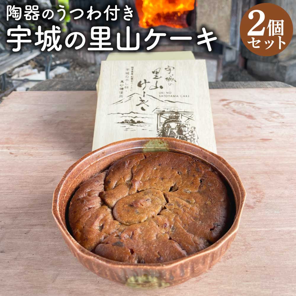 【ふるさと納税】宇城の里山 ケーキ 2個セット 陶器の器付