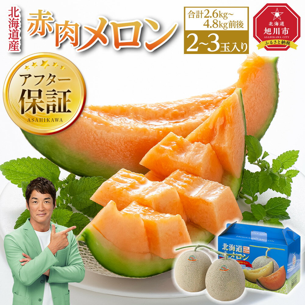 【ふるさと納税】【26年発送先行予約】北海道産赤肉メロン（2026年7月中旬から発送開始予定） | 赤肉 メロン 果物 フルーツ 糖度 お取り寄せ 旭川市 北海道ふるさと納税 北海道 送料無料