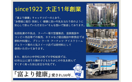 【6回定期便】長野県 北アルプス麓の牛乳屋さん 低温殺菌牛乳&おいしいかふぇおれセット