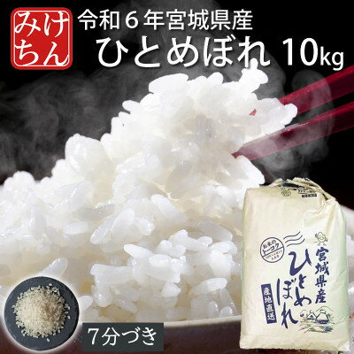 【ふるさと納税】令和6年産　宮城県産ひとめぼれ10kg 　7分づき【1552902】