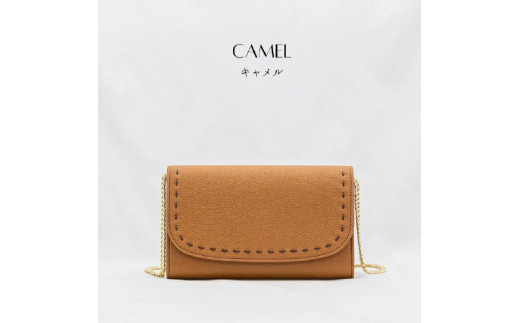 LILIBET（リリベット）/ 本革お財布チェーンバッグ　CAMEL(キャメル)