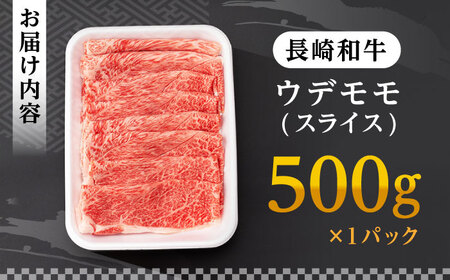 ウデ モモ スライス 500g A4 ～A5ランク 【肉のふじた】 [AG01]  ウデ モモ スライス 肉 牛肉 ウデ モモ スライス しゃぶしゃぶ ウデ モモ スライス すき焼き 長崎和牛 ウデ 