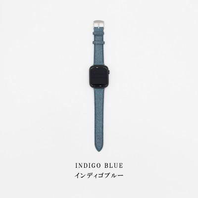 ふるさと納税 東大阪市 【東大阪ブランド】パイナップルからできたアップルウォッチバンド大 インディゴブルー PINAMORE