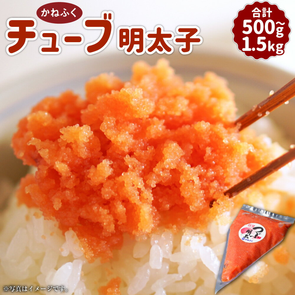 【ふるさと納税】 かねふくチューブ明太子 〈選べる容量〉 500g 又は 1.5kg 送料無料 明太子 福岡 ギフト 贈り物 ご飯のお供 おつまみ