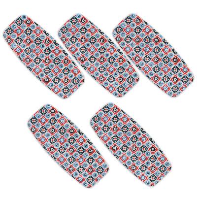 ふるさと納税 海南市 和歌山県海南市 友禅和紙おしぼりトレー 花入り格子 5枚セット 食洗機対応の和風おしぼりトレー