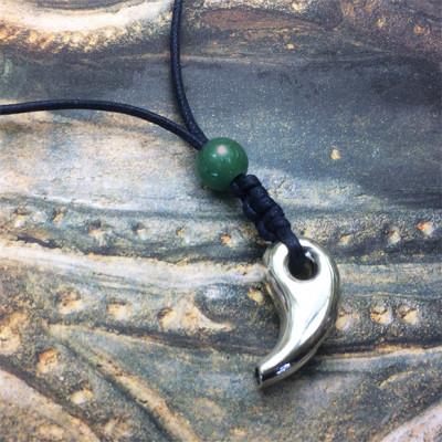 ふるさと納税 館山市 勾玉銀の笛　天然石ビーズ付き　大きめサイズ(約23mm) |  | 03