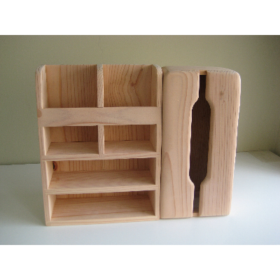 
            立山杉　縦型小棚&縦型ティッシュボックス　セット【1235024】
          