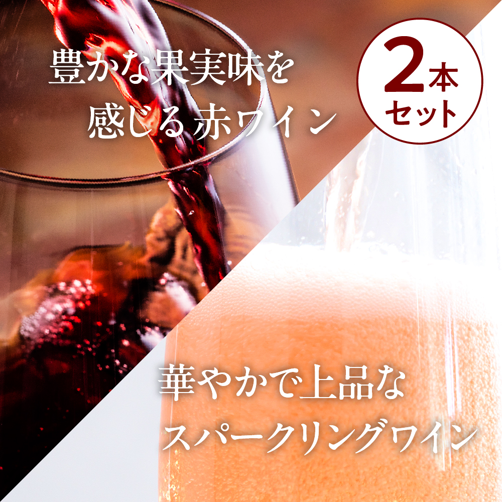 Tokyo HATAGO Winery 赤ワイン　『天空』　（テンクウ）& ロゼスパークリング 桜門 （オウモン）2本セット 各750ml