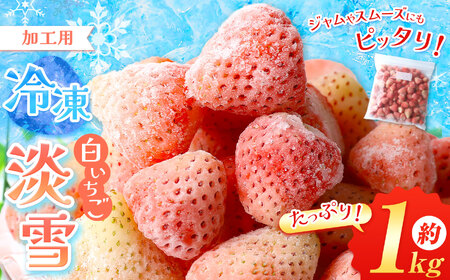 冷凍いちご 淡雪 白いちご 約1kg イチゴラス
