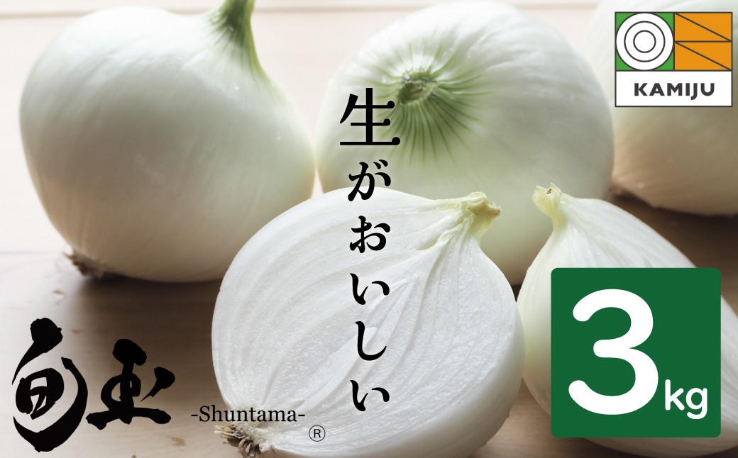 
                  (2027年発送) ≪『満天☆青空レストラン』で紹介されました！≫ 【お試し】新玉ねぎ 生がおいしい 神重農産のブランド玉ねぎ「旬玉」3kg ブランド玉ねぎ 玉ねぎ 国産 愛知県産 野菜 やさい 農家直送 畑直送 旬 期間限定 たまねぎ 先行予約 旬 特産 高評価 高リピート 人気 日本テレビ H105-218
                
