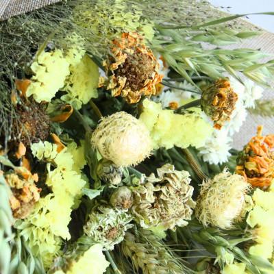 ふるさと納税 茅野市 信州八ヶ岳の麓から贈るドライフラワースワッグS(イエロー) |  | 02