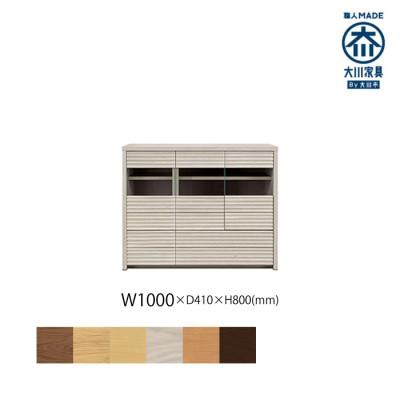 ふるさと納税 大川市 無垢リビング家具コリーナ(サイドボード・リビングボード)100cm WOWH(オークホワイト)