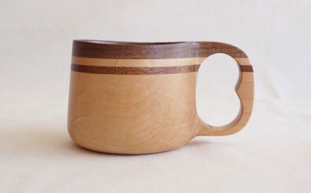wooden 木製 マイ マグカップ (M) ククサ【木の工房あんくるうっど】[NC09] 