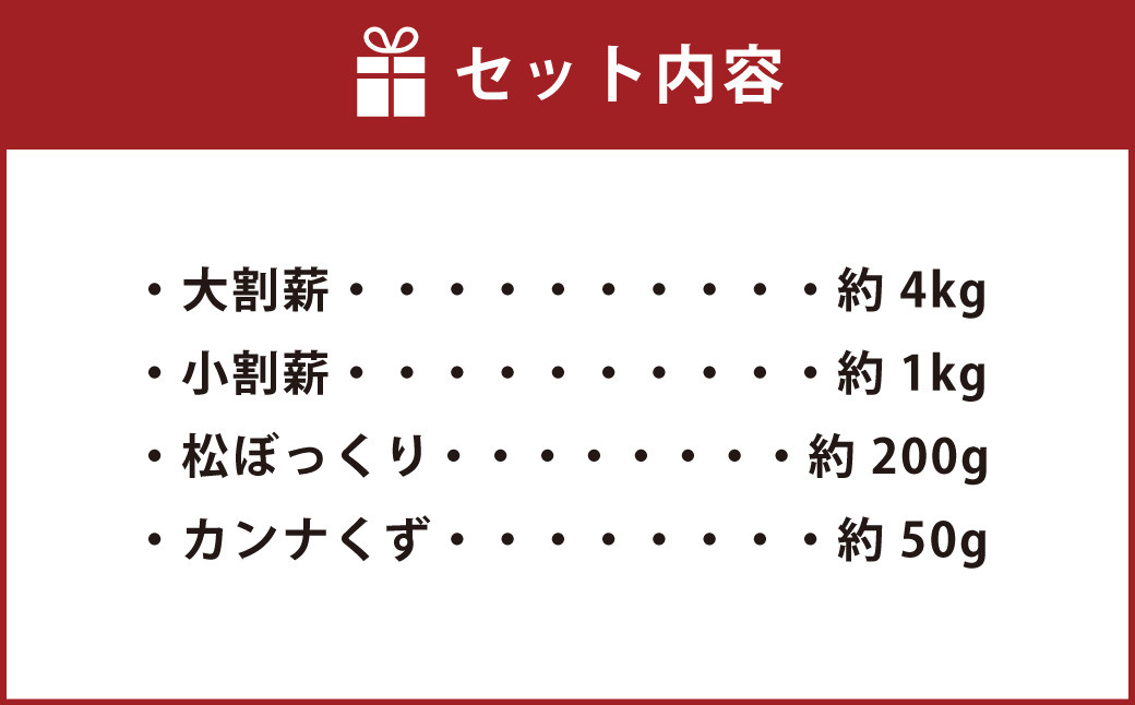キャンプ薪セット【100サイズ】