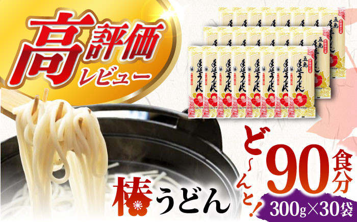 
【大容量！人気商品】椿うどん 300g×30袋 五島うどん うどん 乾麺 麺 保存食 業務用 大容量 【中本製麺】 [RAO006]
