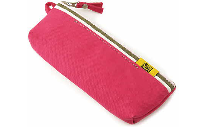 ファスナーペンケース／スリムタイプ　ピンク 雑貨 日用品 文房具