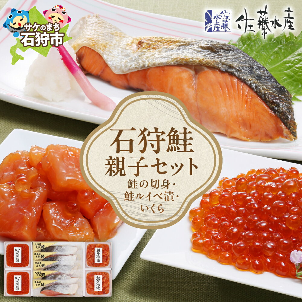 【ふるさと納税】鮭 ルイベ漬け 惣菜＜佐藤水産＞石狩鮭親子セット(鮭の切身と鮭ルイベ漬・いくらの親子セット) (FA-354)北海道 石狩市 いしかり サーモンファクトリー サケ 切り身 さけ セット 魚卵 いくら醤油漬け 醤油漬 グルメ 北海道物産展（のし対応可）
