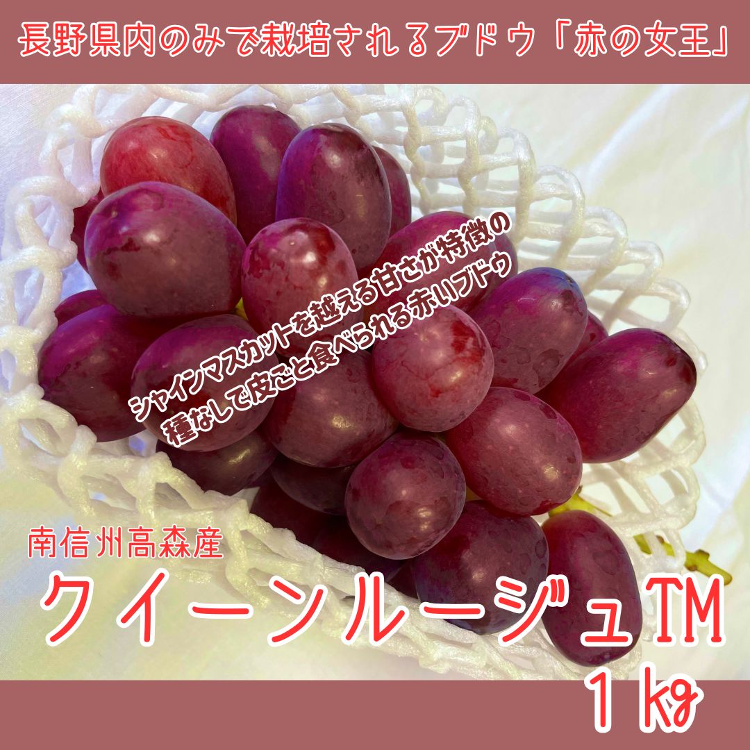 【ふるさと納税】【南信州高森産】クイーンルージュTM 1kg＜2025年9月中旬より発送＞【配送不可地域：離島】