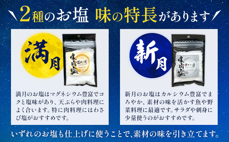 千葉県 勝浦市 満月の刻 45g と 新月の煌 45g  各10袋 セット 【配送不可地域あり】 《90日以内に出荷予定(土日祝除く)》 塩 勝浦塩 調味料