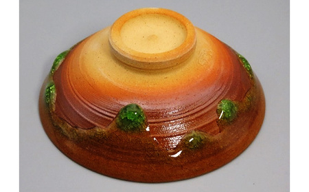 虫明焼 灰釉彩貫入盃 黄緑（黒井博史 作） 工芸品 酒器 