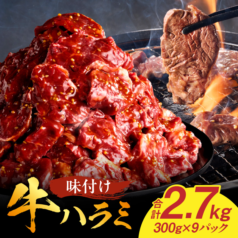 【食肉総合卸 丸正】牛ハラミ味付け 2.7kg［153M14］