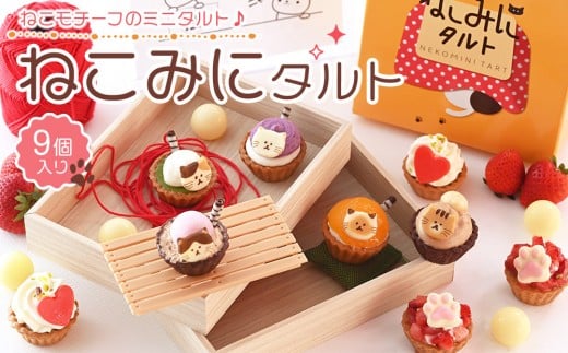 ねこみにタルト ( 7種 9個入 )（秋・冬バージョン）【 タルト ミニタルト 冷凍 セット ( チョコ&マカダミアナッツ / 抹茶生チョコ /  チョコだいふく / アプリコット / 紫いも / いちご / 生クリーム ) 洋菓子 ケーキ スイーツ チョコ 桃 もも フルーツ 生クリーム 蒜山ジャージー牛乳 カスタード クリーム おすすめ 岡山県 】