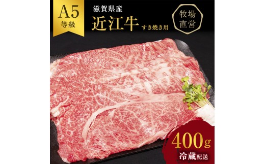 
                  【最短1週間発送】 A5 近江牛 すき焼き肉 すき焼き 肉 牛肉 雌牛 約400g モモ・カタ・ウデ・バラ系等 黒毛和牛 滋賀県 豊郷町
                