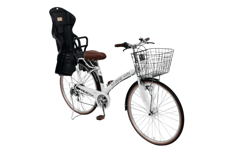 a.n.designworks/ STYLE KIX CITY276 チャイルドシート付 ホワイト【27型 自転車 完成品 組み立て不要 アウトドア サイクリング じてんしゃ 通勤 通学 新生活】 099X367