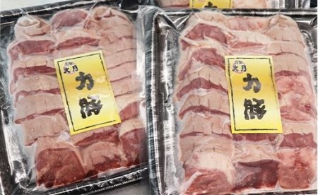 【高知県大月町産ブランド豚】 力豚 極上厚切り豚タン　500g