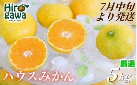ハウスみかん 5kg+250g(傷み補償) 厳選 / ハウスミカン 温室みかん 有田みかん 甘い 和歌山 柑橘 ※7月中旬～8月下旬に順次発送 ※北海道・沖縄・離島への配送不可 【ikd002-p-5A】