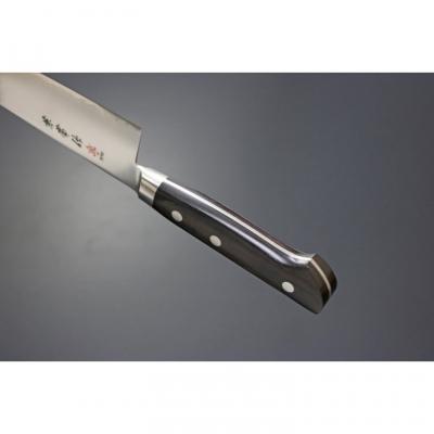 ふるさと納税 関市 兼常作 粉末ハイス鋼 口金付黒合板柄 三徳包丁165mm 木鞘セット |  | 03