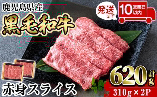 
            a1027 《10営業日以内に発送》鹿児島県産黒毛和牛赤身スライス620g(310g×2P)【水迫畜産】 国産 肉 牛肉 牛 黒毛和牛 赤身 焼肉 しゃぶしゃぶ すきやき すき焼き
          