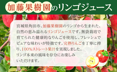【角田市産りんご使用】 田舎りんご （りんご100％ストレートジュース）１L×2本
