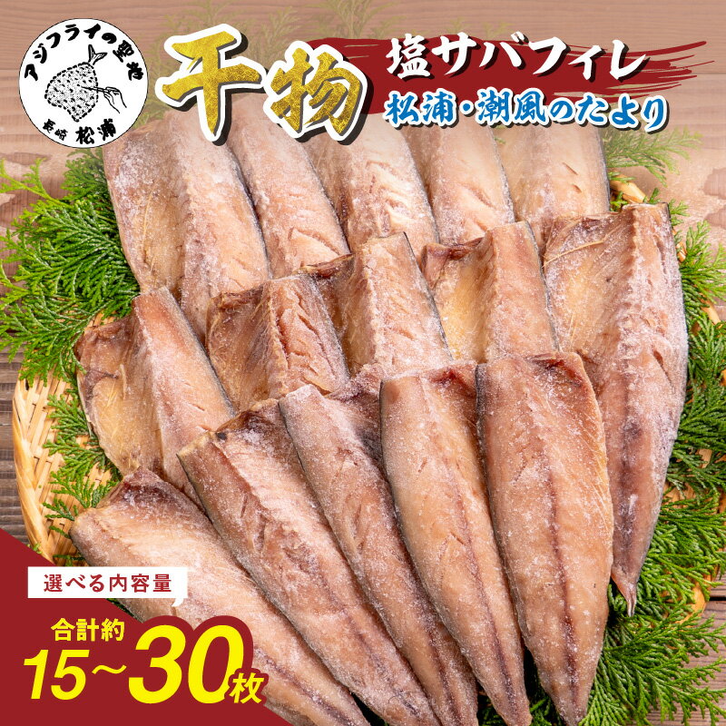 【ふるさと納税】松浦・潮風のたより 塩サバフィレ一夜干し 15枚入り 30枚入り