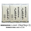 【ふるさと納税】令和6年産 農産物検査員お奨め 魚沼産こしひかり（精米）15kg（5kg×3）　お米・コシヒカリ　お届け：10月より順次発送