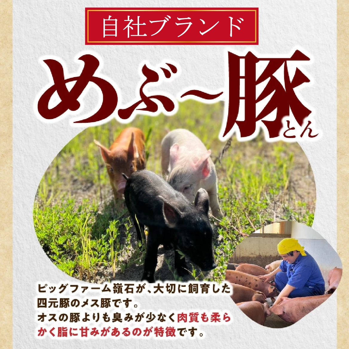 【EAS112】【地元ブランド豚】めぶ～豚 豚バラ・肩ロース 焼肉 計4kg（豚肉 豚 お肉 バラ ロース 焼肉用 BBQ 小分け 限定）_イメージ4