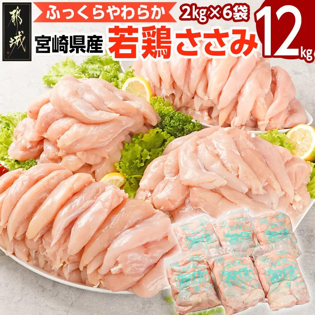 宮崎県産若鶏 ささみ(12kg)_24-G301_(都城市) 若鶏 鶏肉 真空 ささみ