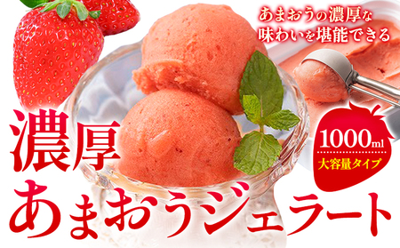 濃厚あまおうジェラート 1000ml 南国フルーツ株式会社《30日以内に出荷予定(土日祝除く)》福岡県 小竹町 あまおう いちご ジェラート 果物 送料無料