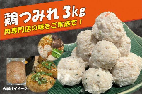 【ふるさと納税】 鶏 つみれ 3kg (500g×6袋) 肉専門店 鍋 焼鳥 鳥 むね 肉 鶏肉 つみれ 簡単 調理 冷凍 小分け 京都 ムネ肉 月見つくね 鶏つくね 簡単 調理 焼く 煮る 鶏つみれ 肉汁 つみれ鍋 御歳暮 御中元 お中元 便利 簡単調理 お惣菜 お手軽 肉の松島 木津川市 京都
