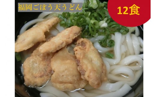 
博多ごぼう天うどん 12食セット【簡易梱包でお届け】【A-794】
