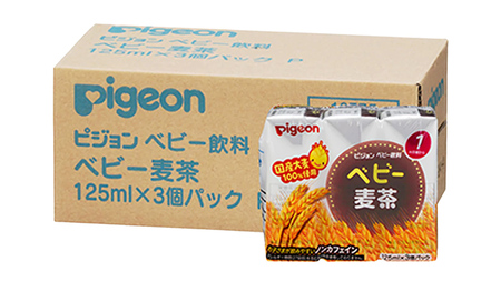【ピジョン】＜ 3か月連続 定期便 ＞ ベビー 麦茶 125ml × 48個 紙パック飲料 赤ちゃん 飲み物 飲料 水分 水分補給 茶 お茶 カフェインゼロ ノンカフェイン カフェインレス 簡単調理 